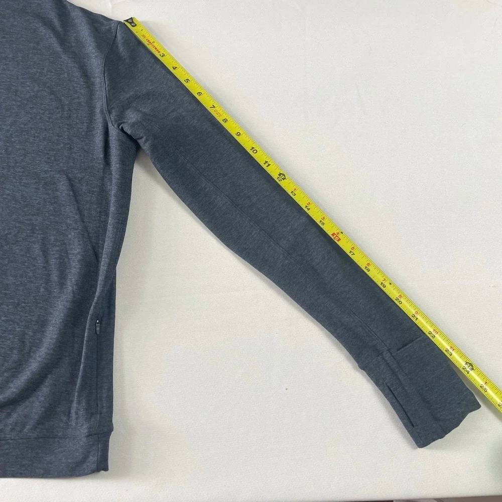 Lululemon Morning Miles Rulu Long Sleeve Heathered Nocturnal Teal Black Size‎ 6